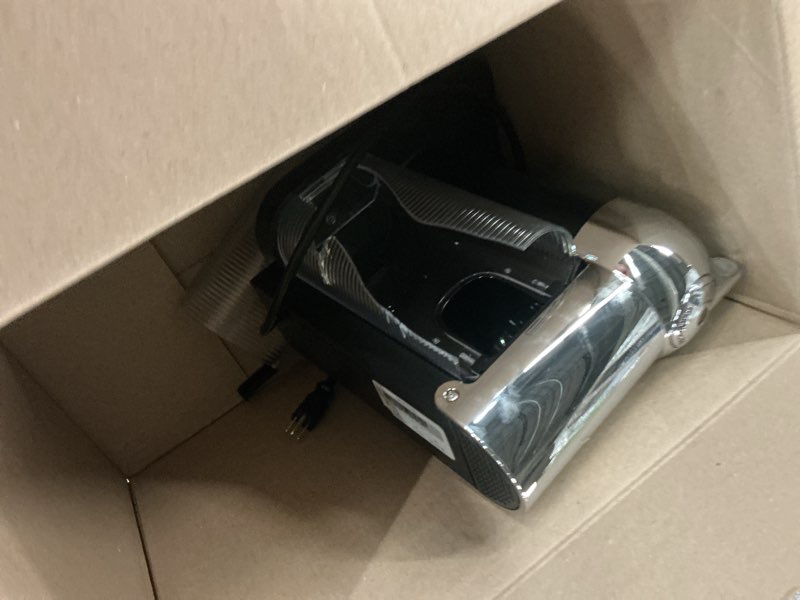 Condition photo showing As Is for nespresso vertuo coffee and espresso maker by breville, chrome machine chrome