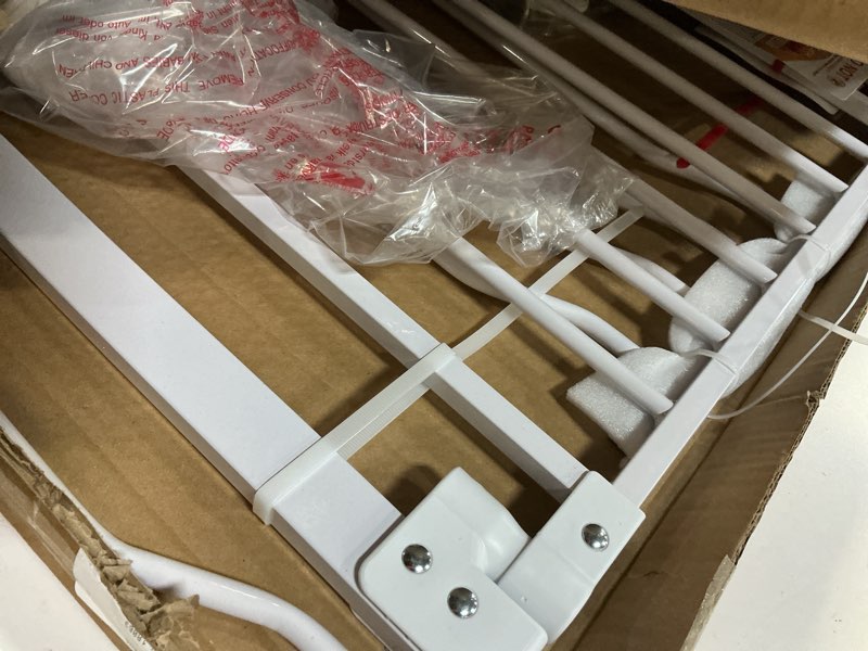 Condition photo showing Good Condition for 29-43" baby gate for stairs, baby safety essentials, auto close gate for doorways, easy install pressure mounted dog gate indoor, pet gates for dogs, white standard 29-43"w×30"h