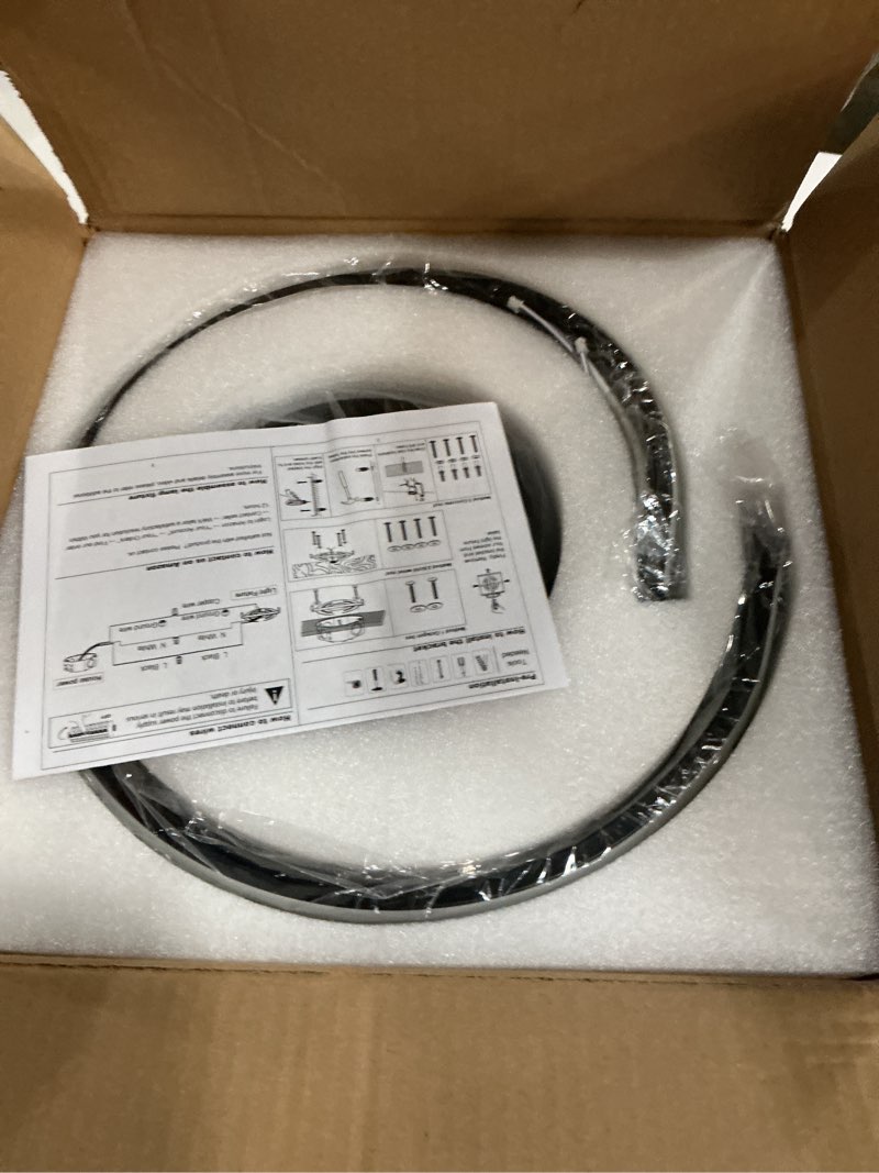 Condition photo showing New/Like New for caneoe modern led ceiling light, 42w dimmable close to ceiling light fixture with remote control, flush mount led ceiling lamp for bedroom living dining room kitchen black