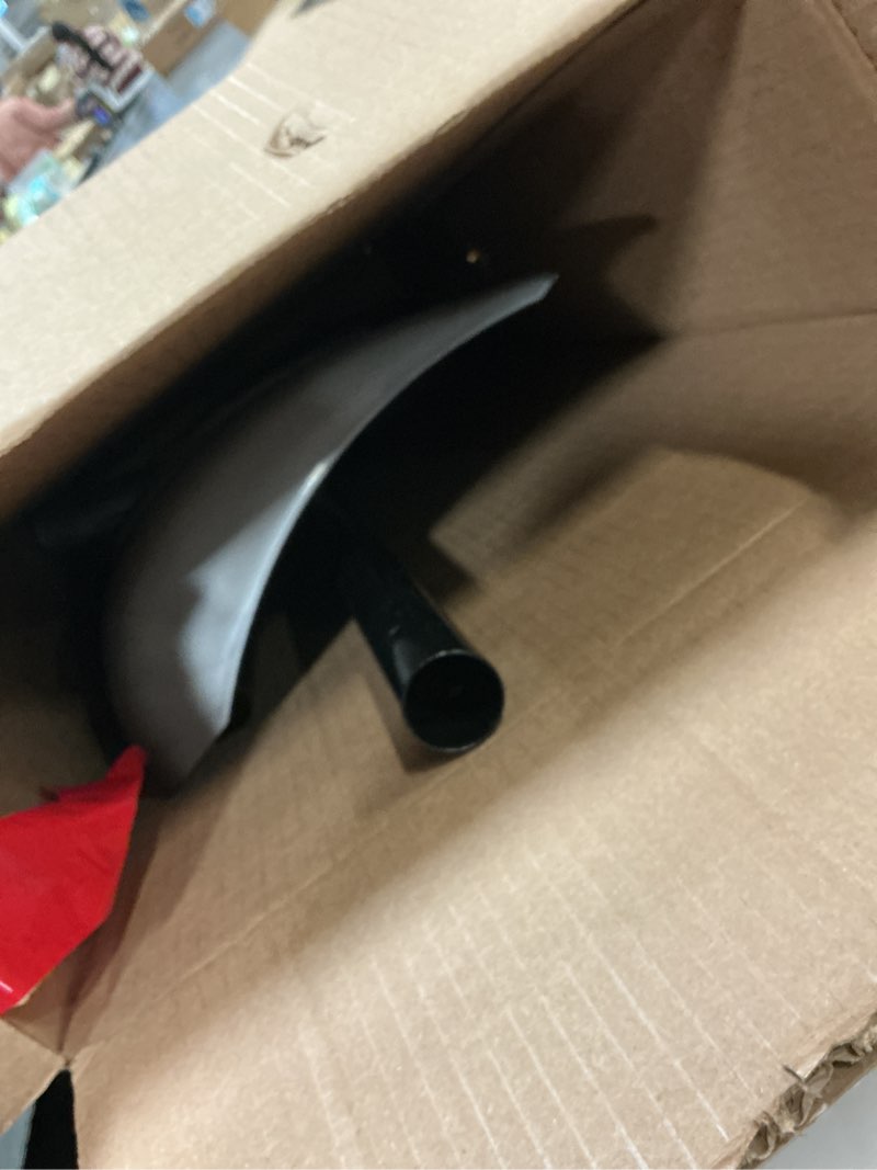 Condition photo showing As Is for Suncast 24” Steel Core Snow Pusher with Curved Blade, D-Grip Handle, Steel Shaft, Heavy-Duty Snow Removal Tool for Effortless Clearing