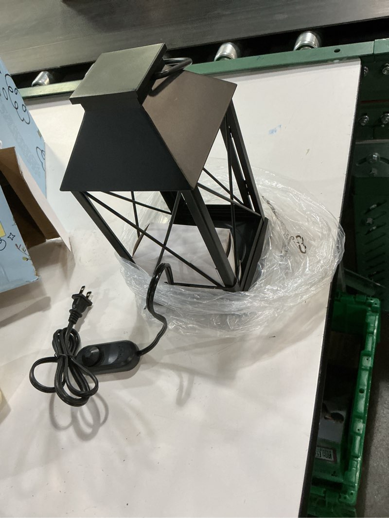 Condition photo showing New/Like New for candle warmer lamp with timer,compatible with 3 wick candles/large candel jars,vintage lamp candle warmer lantern,dimmable candle lamp warmer farmhouse,fully enclosed designed and hanging up-black
