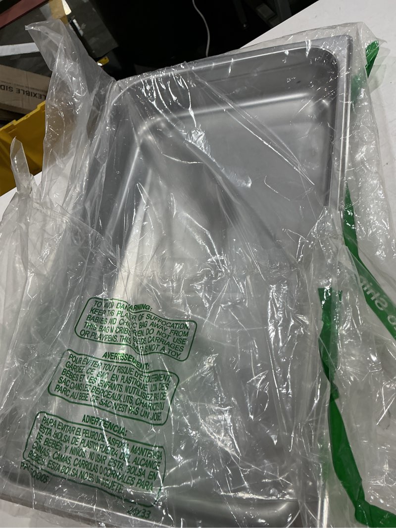 Condition photo showing As Is for winco full size stainless steel steam table pan [spjm-102]