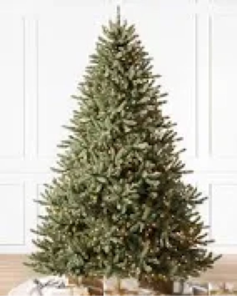 National Tree Company 3 ft Pre-Lit Glittery Bristle Mini Artificial Christmas Tree, Pinecones, 35 Cl