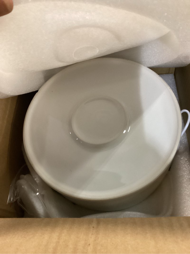 Condition photo showing Good Condition for misfans ceramic cat water fountain - 2.1l/71oz - all-ceramic body & pure copper water spout - non-toxic - automatic pet drinking fountain indoor with ultra-quiet pump, and 3pcs filter & sponge (white) white ceramic cat fountain