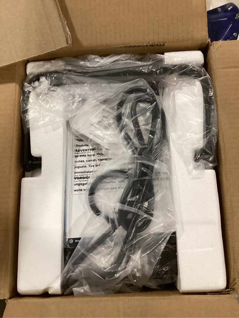 Condition photo showing item condition for EUHOMY Ice Maker Countertop, 9 Cubes Ready in 6 Mins, 26lbs/24H, Self-Cleaning, Portable Ice Maker Machine with Carry Handle, Basket and Scoop, 2 Sizes of Bullet Ice for Home, Kitchen, Office Silver 26Lbs/Day