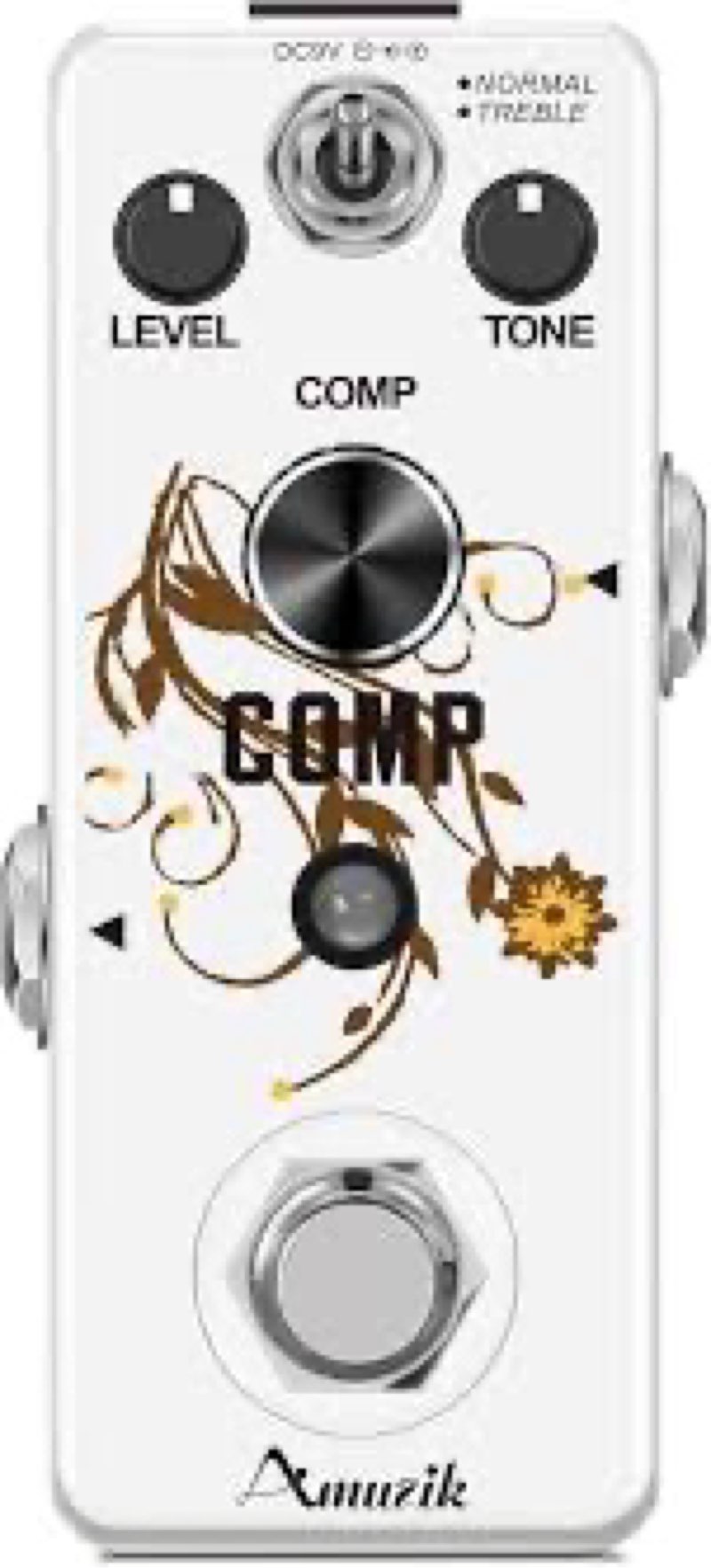 Amuzik Guitar Compressor Effect Pedal Analog Vintage Ultimate Compression 2 Modes Comp Effect Pedals for Electric Guitar True Bypass