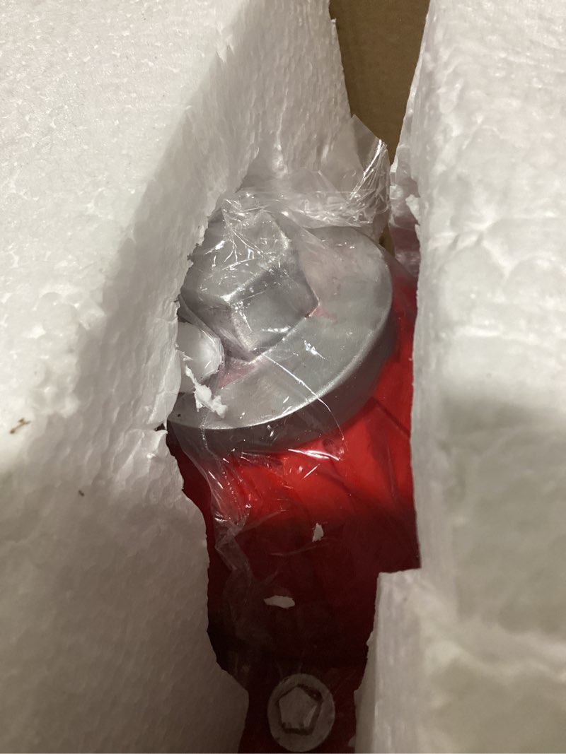 Condition photo showing Good Condition for elenon garden red fire hydrant outdoor statue decorative for dog to peed on, 21.3" fire hydrant puppy pee training post, gadrden yard lawn backyard ornament decoration firefighter gift for men red 21.3 inch