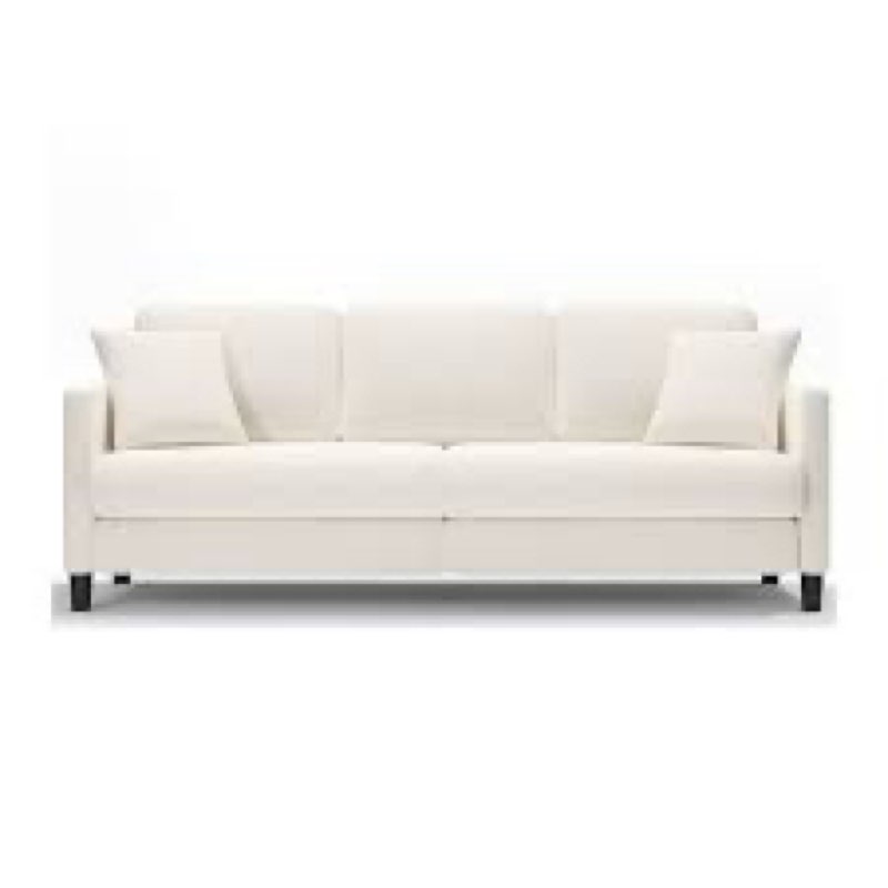 ((Incomplete only cushion))Febo 83'' Square Arms Sofa, Teddy Sofa Couch with Pocket Spring Cushion