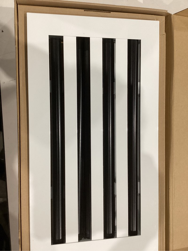 Condition photo showing As Is for FA-STAR Clean Modern AC Vent Cover 16 x 8 (Duct Opening Cutout) - Decorative White Air Vent - Standard Linear Slot Diffuser - Register Grille for Ceiling, Walls & Floors - All Aluminium 16x8 (White)