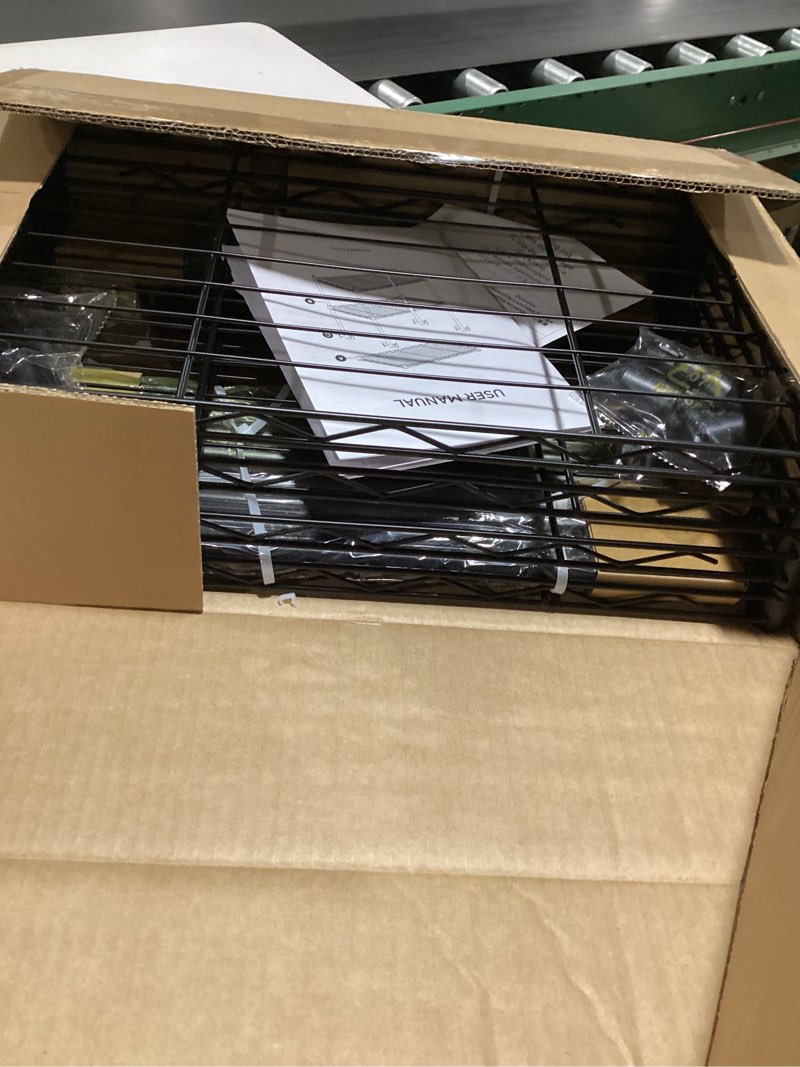 Condition photo showing Good Condition for IZEUK 4 Tier Metal Wire Shelf Unit, Black Storage Rack Organizer for Kitchen, Bedroom, Living Room or Laundry Room, 17.7" W x 11.8" D x 41.9" H 4Tier?11.8"D × 17.7" W× 41.9"H Black