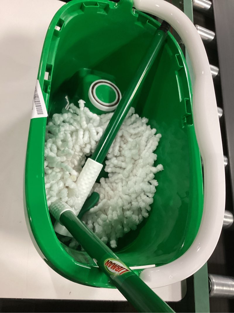 Condition photo showing As Is for Libman Tornado Spin Mop System | Mop and Bucket with Wringer Set | Mops for Floor Cleaning | 1 Mop Head Included