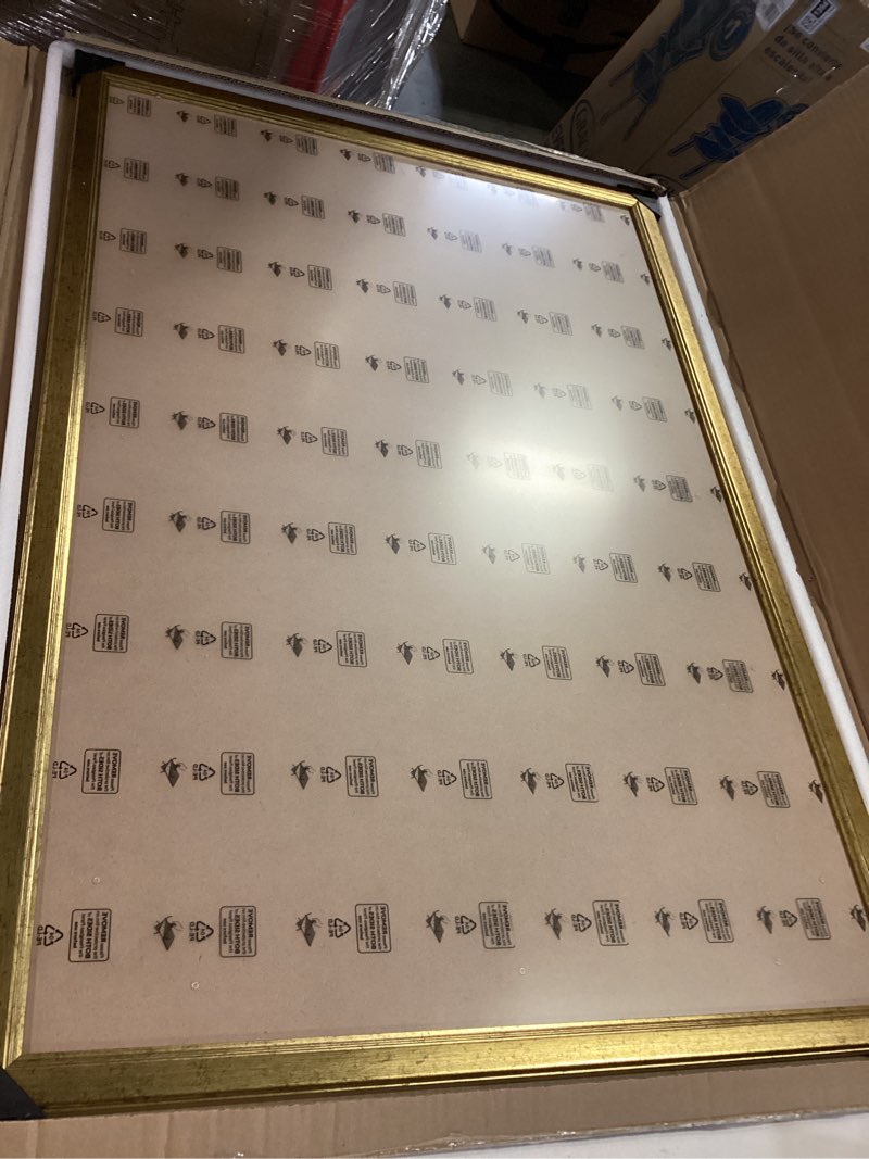 Condition photo showing Good Condition for HAUS AND HUES 8x10 Gold Picture Frame - Set of 1 8x10 Gold Poster Frame, Gold 8x10 Picture Frames, 8x10 Wall Picture Frame, 8x10 Picture Frame Gold, Gold Metallic Picture Frame (Gold Aluminum Frame)