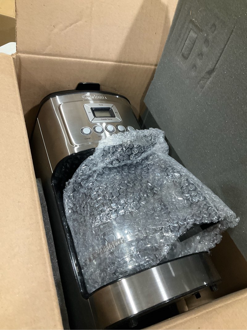 Condition photo showing As Is for Cuisinart 14-Cup Coffee Maker, Programmable PerfecTemp Glass Carafe Coffee Machine with 1-4 Cup Setting, Brew Strength Control and Pause, Stainless Steel, DCC-3200NAS 14-Cup Glass Stainless Steel