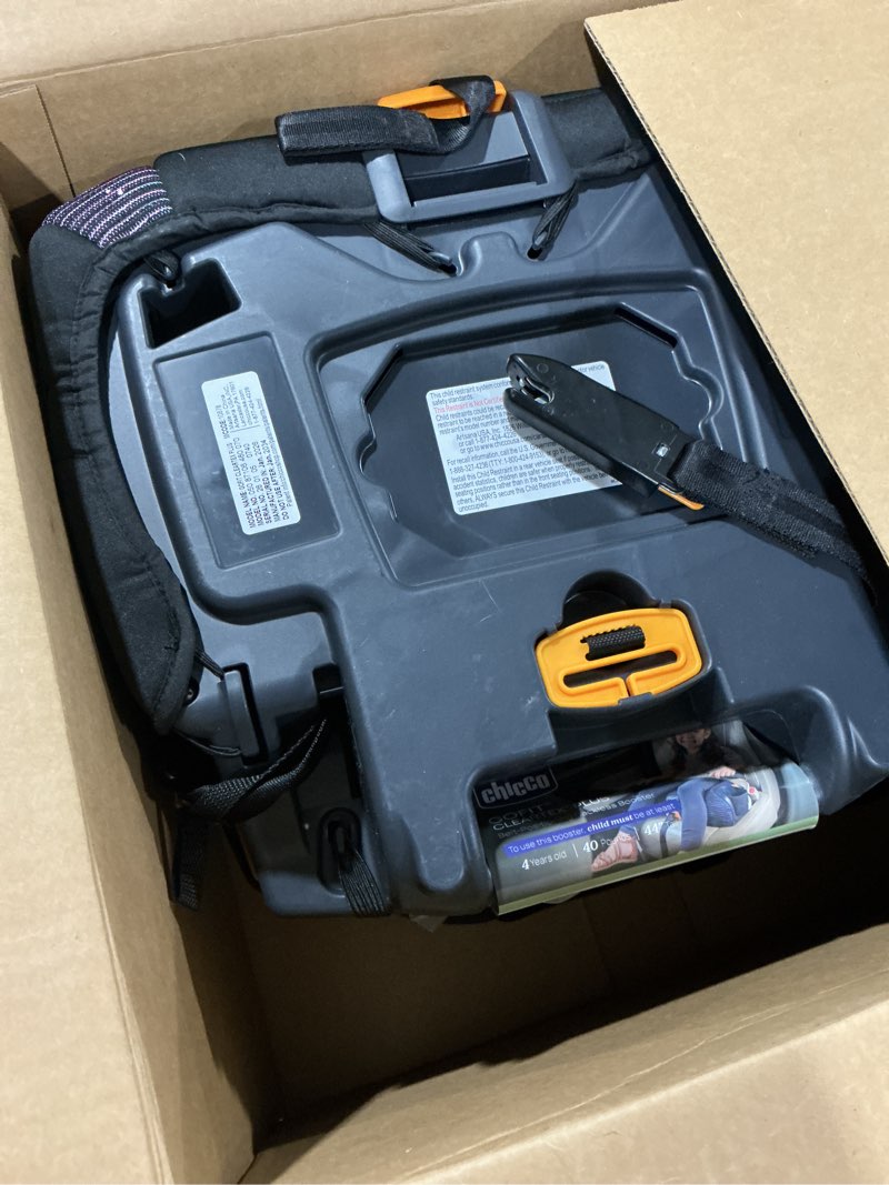 Condition photo showing Good Condition for chicco gofit cleartex plus backless booster car seat, latch attachment, quick-release latch removal, portable car booster seat for children at least 4 years old and 40-110 lbs, confetti/black gofit cleartex plus confetti/black