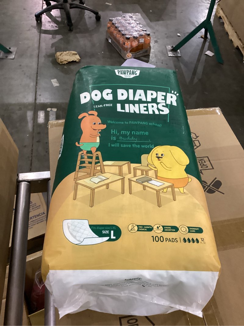 Condition photo showing New/Like New for PAWPANG Disposable Dog Diaper Liners Booster Pads for Male & Female Dogs, 100ct, 4 Sizes Options, Doggie Diaper Inserts fit Most Types of Dog Diapers - Pet Belly Bands & Male Wraps (Large (100 ct)) Large (100 Pads)