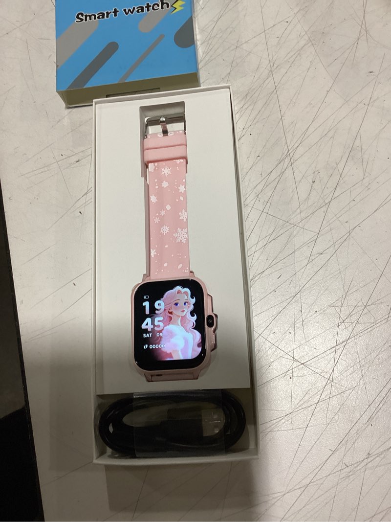 Condition photo showing Good Condition for smart watch for kids, 1.85" fitness tracker,ai,learning games,sleep monitor,sports,ip68 waterproof,camera videos alarm play music flashlight pedometer stopwatch pedometer gift toys for boys and girls pink2 classic