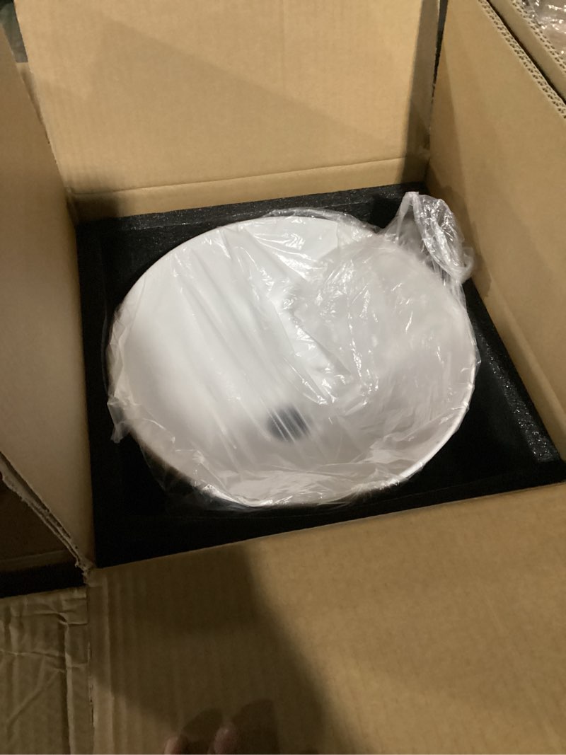 Condition photo showing Good Condition for 12.8” white vessel sink with faucet and drain combo stone resin bathroom sink bowl small vessel sink above counter sink round