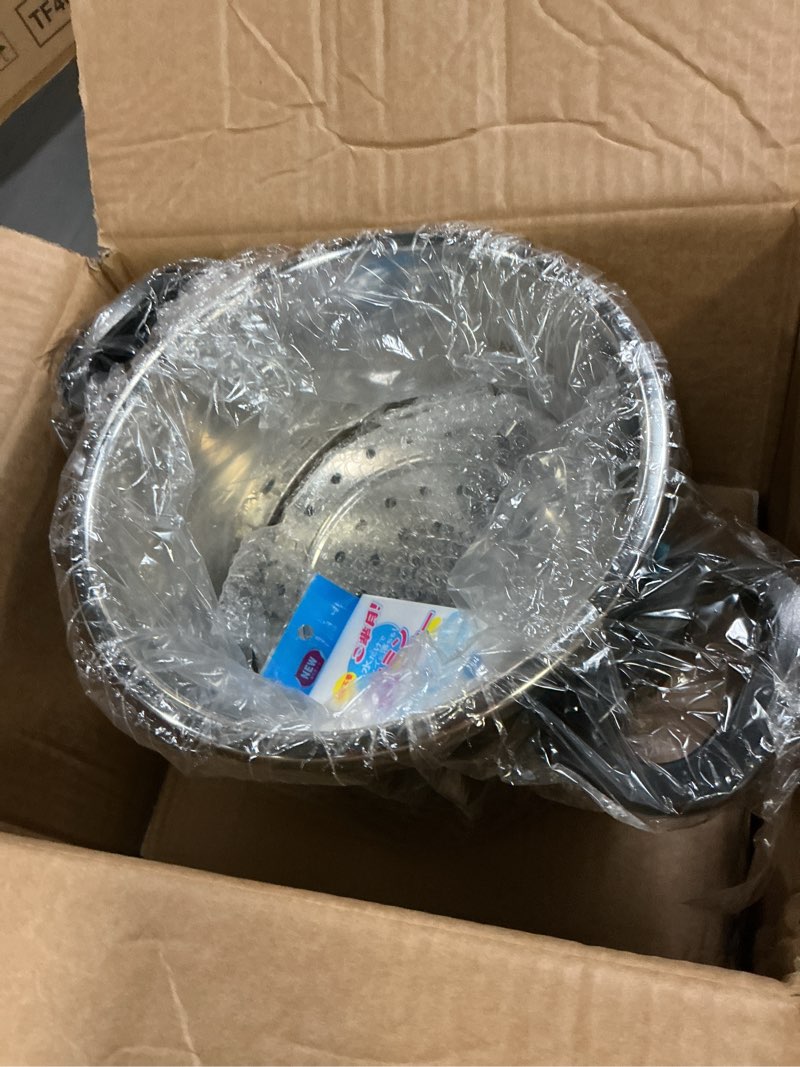 Condition photo showing Good Condition for 3-in-1 stainless steel pressure cooker 8 qt: [save 70% time] [3 psi settings], one-hand locking, induction compatible, glass lid & steamer rack included, olla de presion