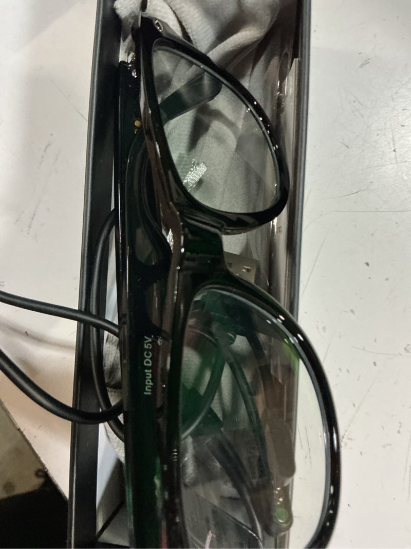 Condition photo showing Good Condition for ai smart glasses for men & women with chatgpt, bluetooth glasses with 165 languages translation, color-change lens, meeting analysis, music playback, hands-free calls, uv & blue light protection black