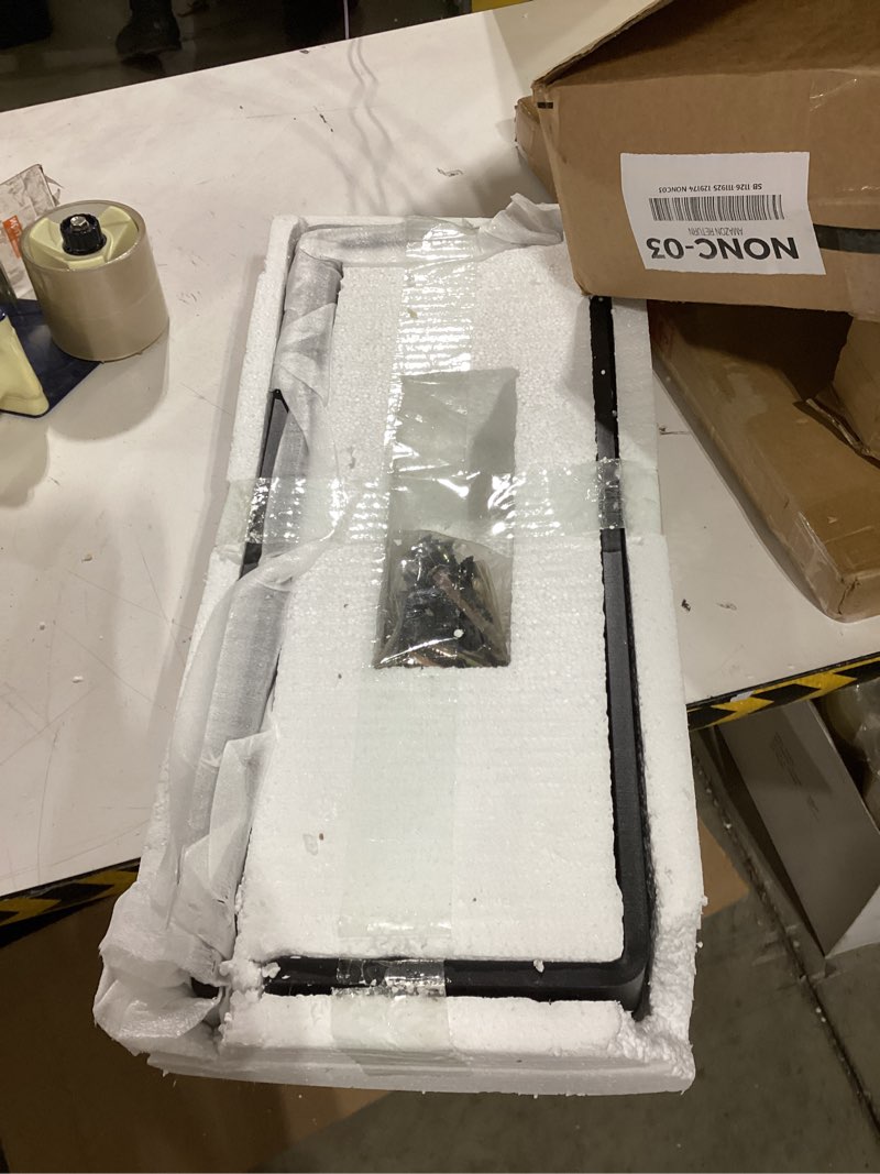 Condition photo showing Good Condition for Countertop Support Bracket 18 Inch 3 Pack 3/8" Thick Heavy Duty Granite Support Bracket 18"x6"x2.5" L Shape Shelf Bracket Iron Metal Support Brackets for Granite Quartz Wood Laminate Countertops 18"x6"x2.5" Black-3 Pack