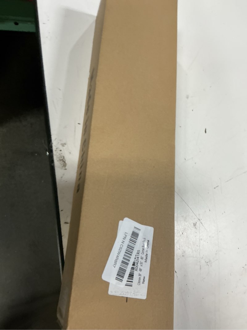 Condition photo showing New/Like New for [39"-68.5"] x [55"-84.2"] large corner shower curtain rod, l shaped adjustable 90 degree right-angled curved bathroom curtain rod with 12 hooks and ceiling support 39"-68.5" x 55"-84.2" matte black