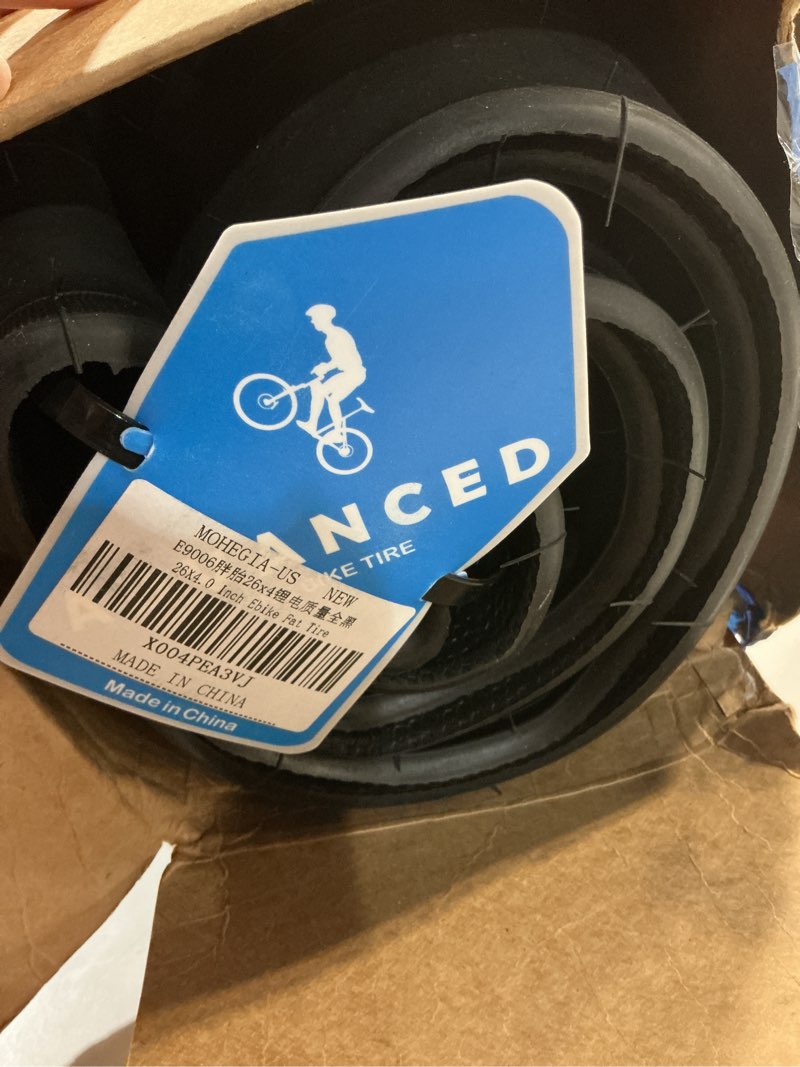 Condition photo showing Good Condition for mohegia ebike fat tire: 20x4.0/26x4.0 inch e-bike mountain bicycle tire replacement,high-performance and all-terrain folding electric mtb tire with offroad or trail riding 26x4.0 qty 1 tire