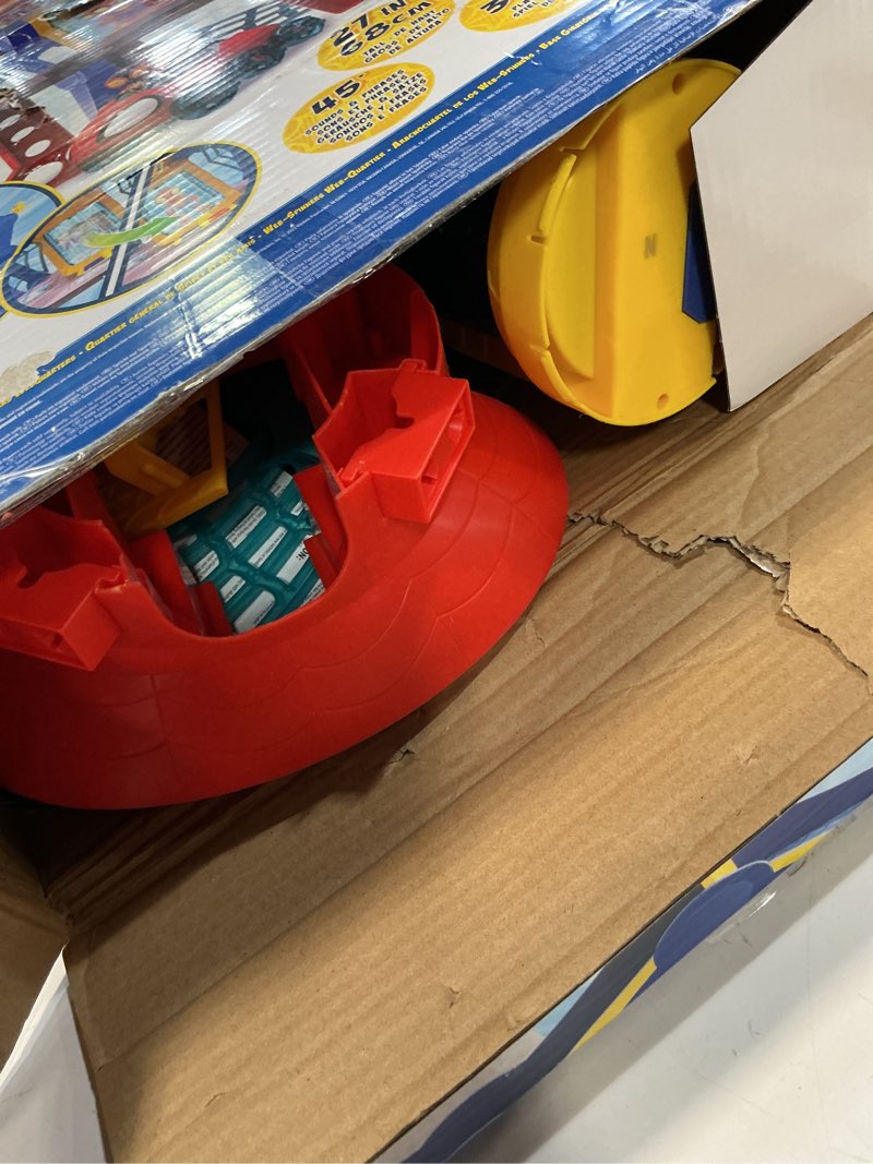 Condition photo showing As Is for marvel spidey and his amazing friends web-spinners web-quarters kids playset with multiple features