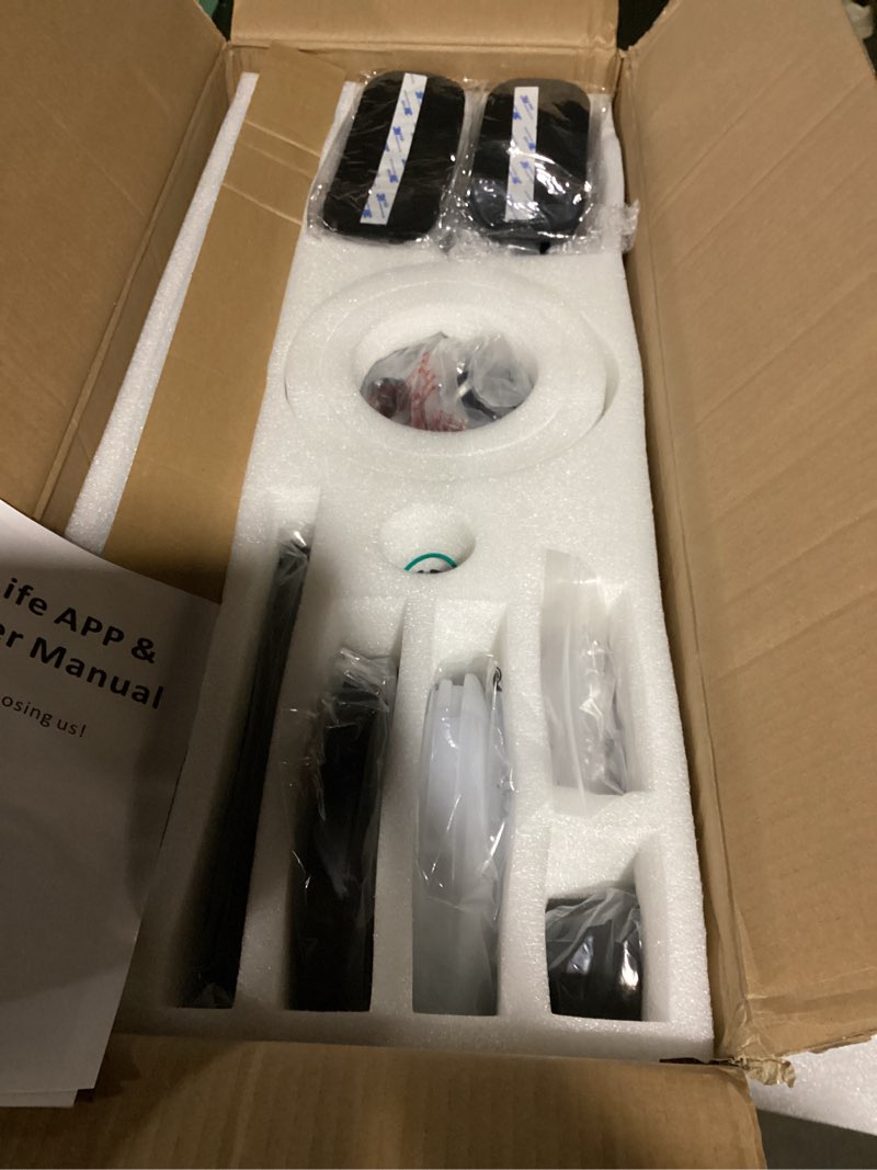 Condition photo showing New/Like New for 72 inch outdoor ceiling fans for patios with light, modern black industrial large ceiling fan, 8 reversible blades, dimmable 5cct, noiseless dc motor