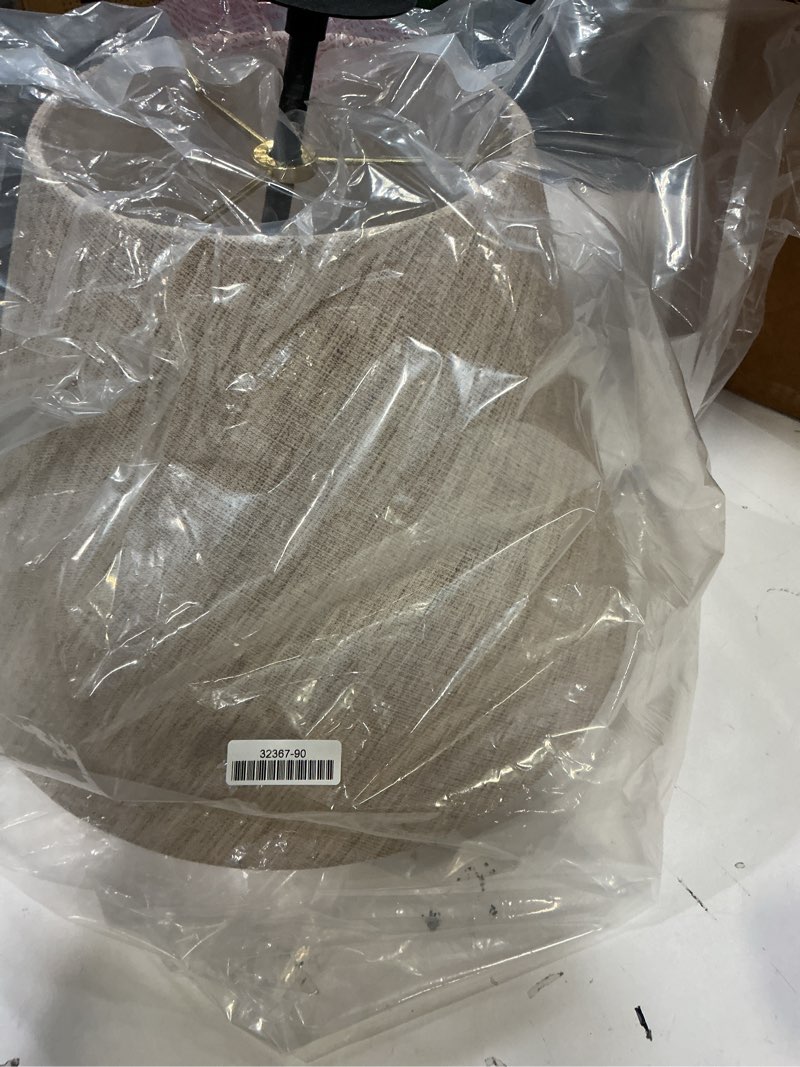 Condition photo showing Good Condition for 100+ bought last week allen + roth 10-in x 15-in off white linen drum lamp shade