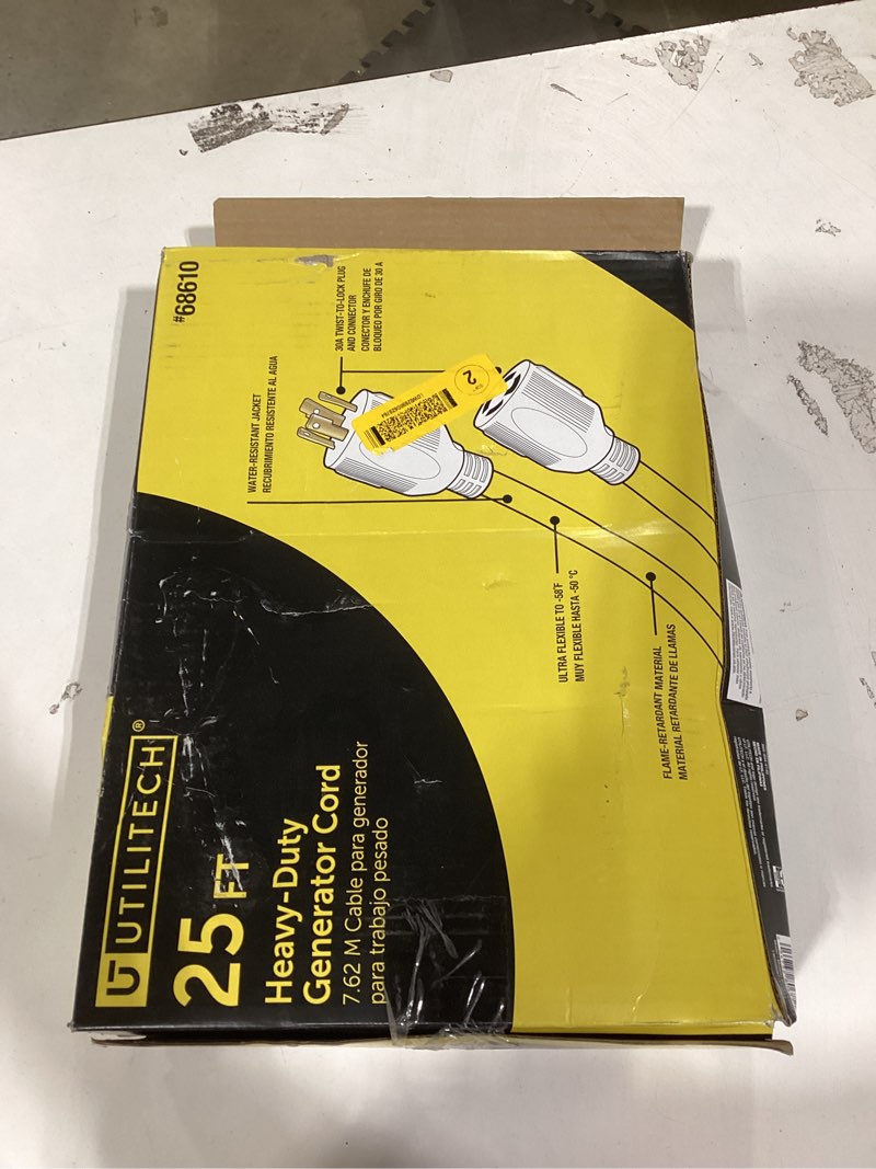 Condition photo showing Good Condition for Utilitech 25-ft 30-Amp 110-Volt 10/4 Yellow Outdoor Extension Cord