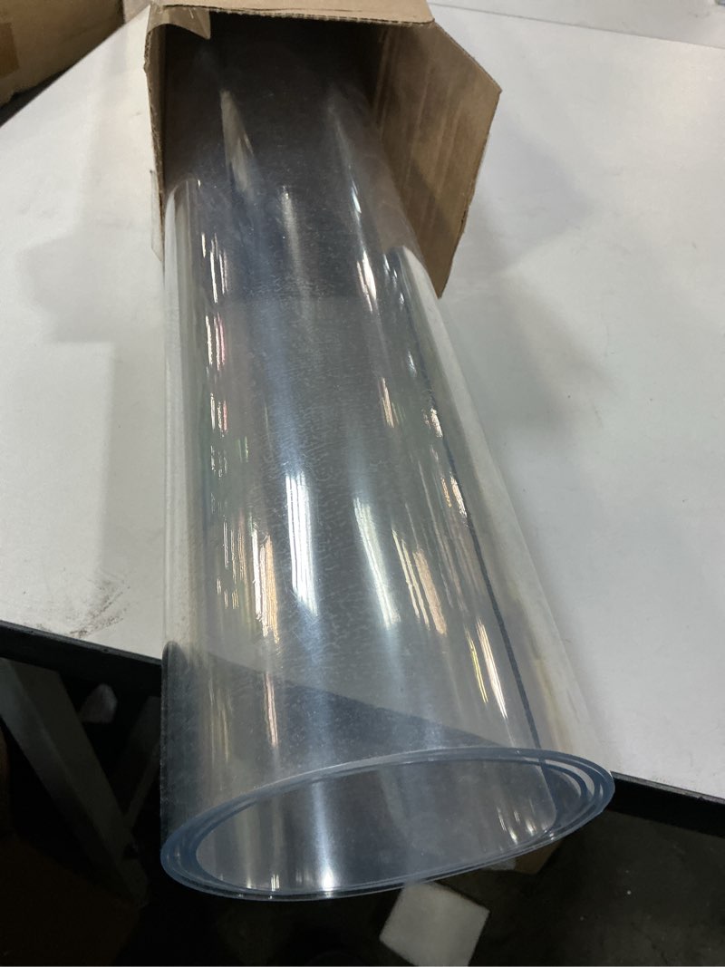 Condition photo showing Good Condition for 30 x 60 Inch Clear Table Cover Protector, 2mm Thick Clear Table Protector for Dining Room Table, Plastic Table Cover, Waterproof Table Pad for Kitchen, Office Clear 2mm 30" x 60"