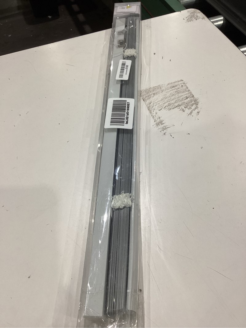 Condition photo showing Good Condition for yiibaii mini blinds suitable suitable for 27" w x 64" h windows 1" aluminum horizontal venetian blinds darkening with rope and pole can mounted inside or outside white 27"w x 64"h
