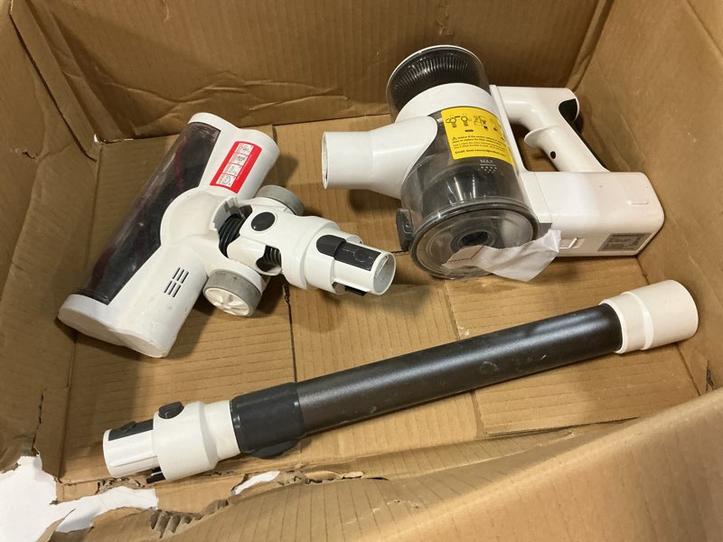 Condition photo showing As Is for ljuren vacuum cleaners, 80,000prm parts stick vacuum