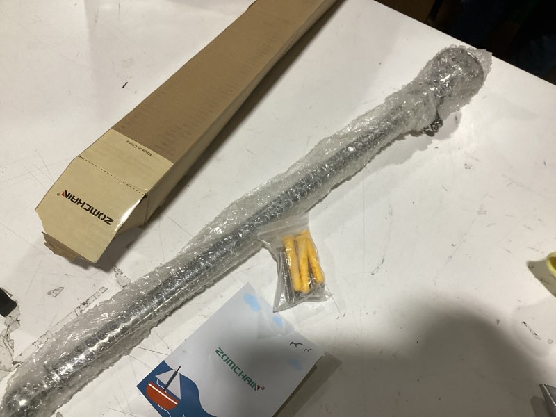 Condition photo showing Good Condition for marine flag pole with base, flag pole holder, 316 stainless steel flag pole set for boat, yacht, truck and yard - flag pole 24 inch 24in