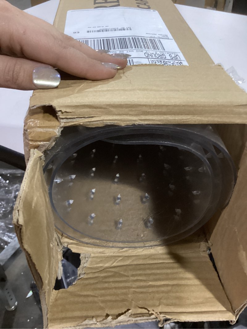 Condition photo showing Good Condition for Office Chair Mat for Carpet with Lip, 40" x 50" Clear Plastic Heavy Duty Desk Floor Protector, Low Pile Carpet Saver Mat for Rolling Chairs, Smooth Glide Computer Chair Mat for Office or Home 40"x50"