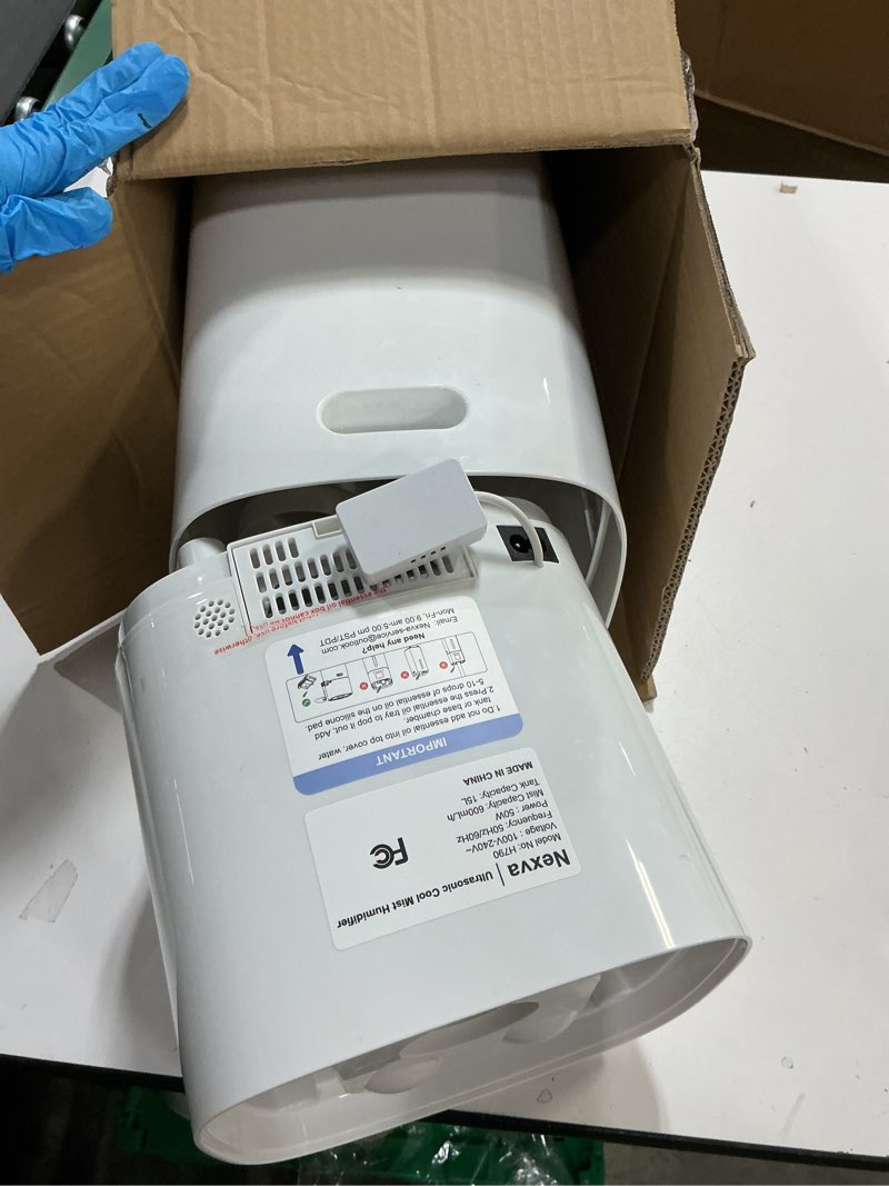 Condition photo showing As Is for 15L/4Gal Humidifier Large Room, 600mL/h Misting, 1200ft² Coverage, Auto Humidity Control, 72H Runtime, Top Fill, Aroma Diffuser, Sleep Mode, 12H Timer, Auto Shutoff Protection White