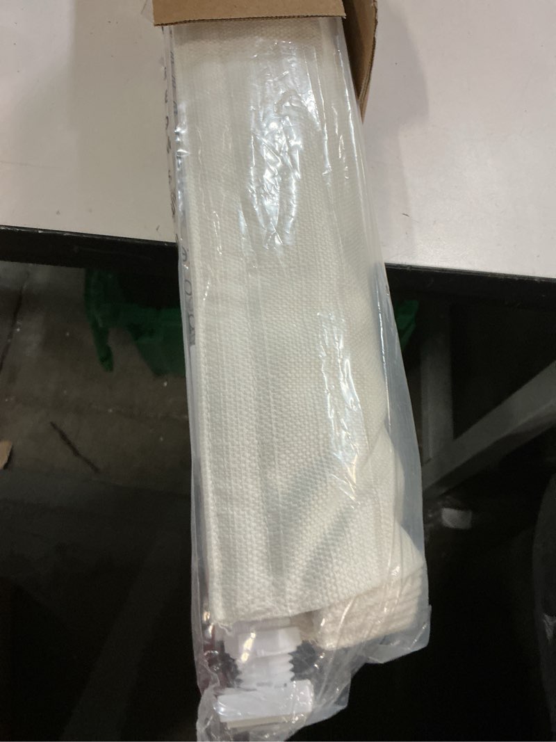 Condition photo showing New/Like New for LazBlinds No Drill Roman Shades for Windows, Cordless Light Filtering Window Shades with UV Protection, Polyester Fabric for Bedroom & Living Room, 27" W x 64" H, Off White Light Filtering - Off White 27"W x 64"H