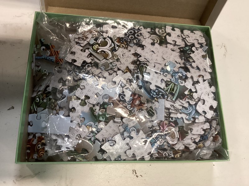 Condition photo showing New/Like New for Embroidery Sea Turtle 500 Piece Puzzles for Adults, Easy Large Piece Puzzle for Seniors, Challenge Art Jigsaw Puzzles, for Gifts Birthday Party Games Family, 20 * 20 inch Dust Free Puzzle Green&blue-500 Piece-sea Turtle 20" X 20"