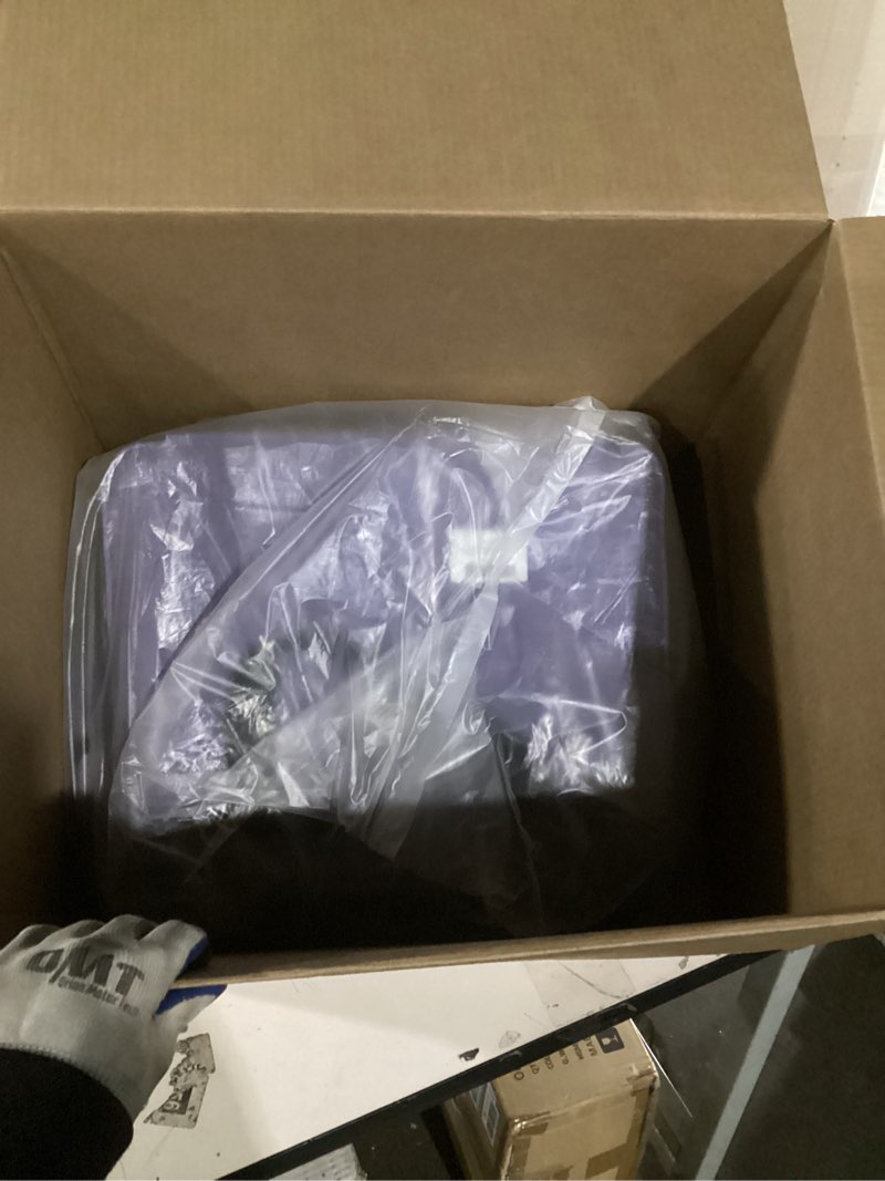 Condition photo showing Good Condition for homest deluxe sewing machine case with wheels, rolling trolley tote with multiple storage pockets for accessories, compatible with singer & brother machine, purple (patent design) sewing machine bag style w purple