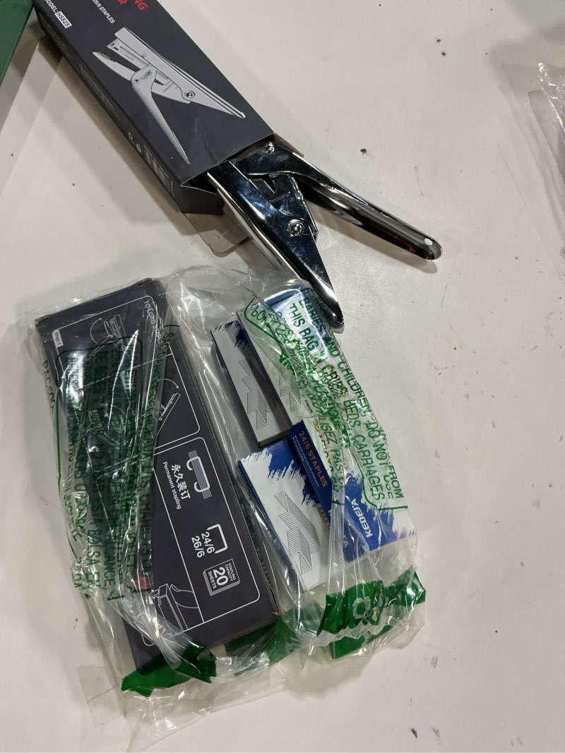 Condition photo showing Good Condition for 2 PCS Heavy Duty Stapler with 4000 Staples, Plier Stapler 25 Sheets Capacity Metal Desktop Staplers, Hand Held Save Effort Stapler Pliers