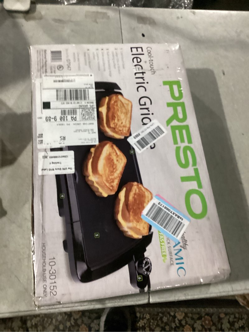 Condition photo showing New/Like New for Presto 07047 Cool Touch Electric Griddle