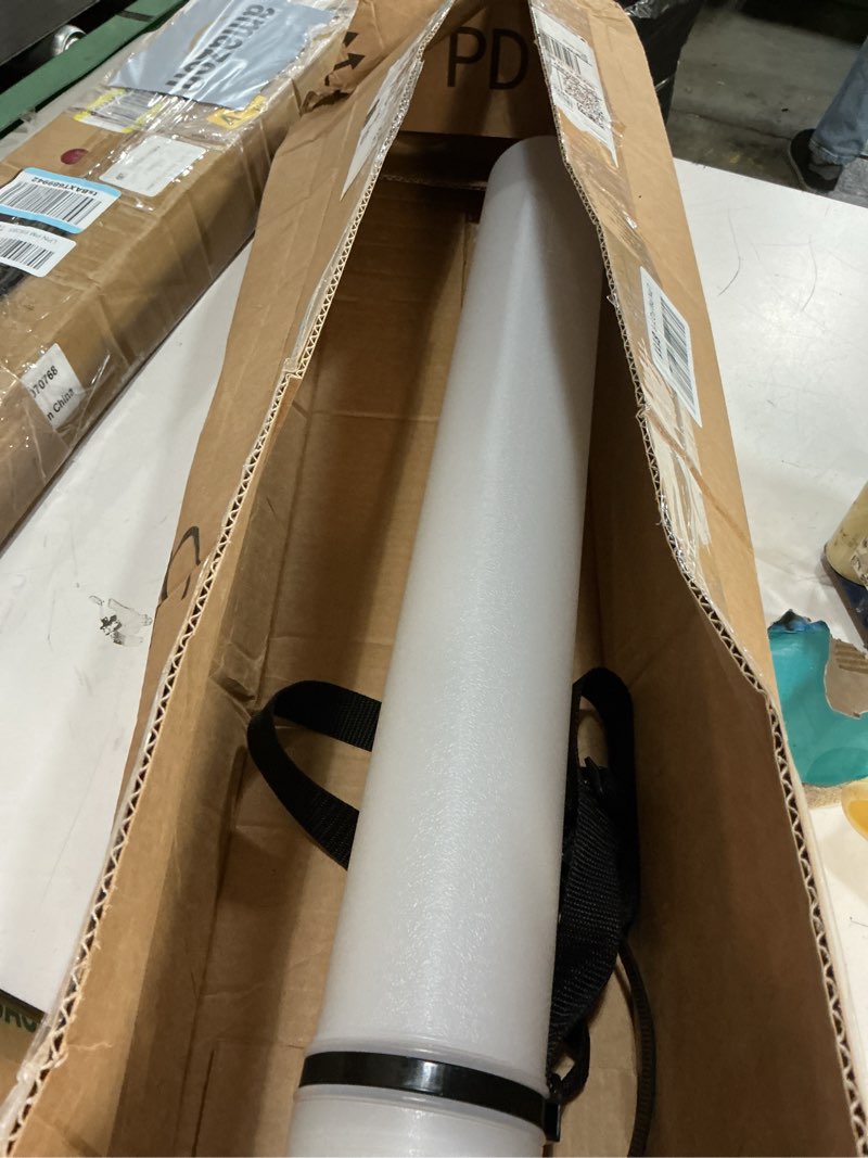 Condition photo showing Good Condition for calpalmy 2-pack expandable poster tube with strap - white storage tubes 24.75" to 40" with caps and labels - use for blueprint document poster carrying case and holder large round white