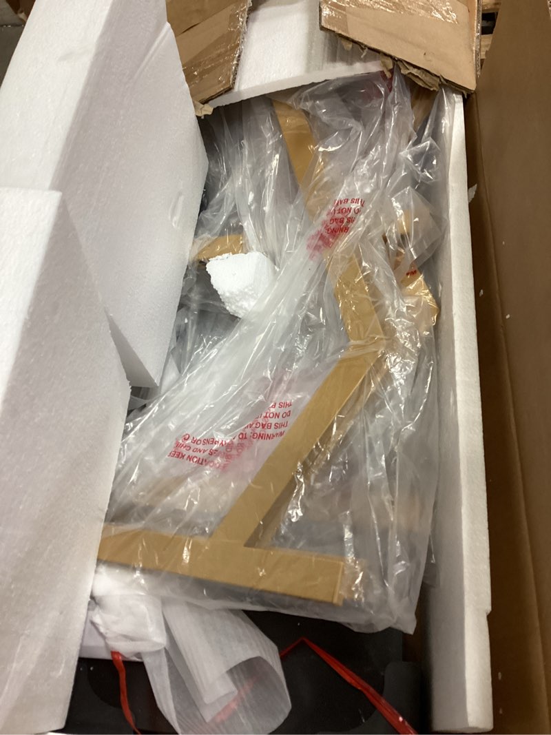 Tribesigns 70.9 Inch Extra Long Sofa Table?Black and Gold Console Table with Faux Marble Tabletop, M