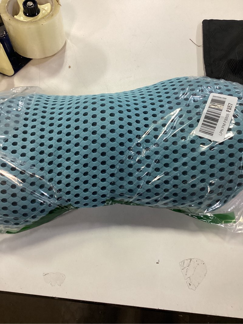 Condition photo showing Good Condition for Support Pillow - Memory Foam Lumbar Pillow for Low Back Pain Relief, Ergonomic Streamline Lumbar Pillow for Car Seat, Office Chair, Recliner and Bed,Blue