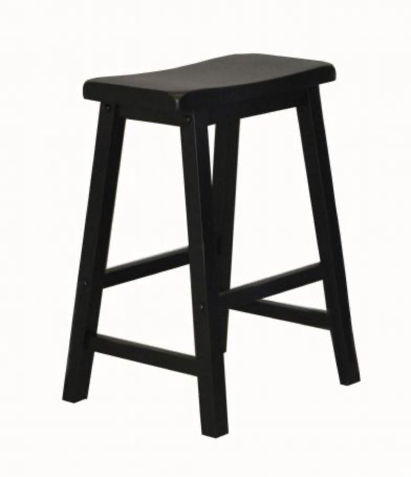ECI Furniture 24" Saddle Stool in Black 8501-10-BS-24 (Set of 2)