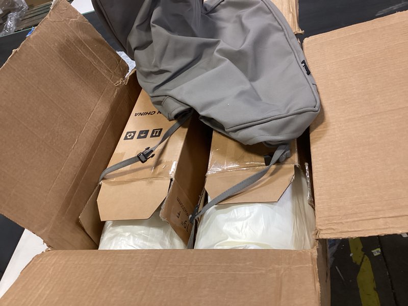 Condition photo showing As Is for Favoyard Patio Chair Cushions 19 x 19 x 3 Inch Waterproof Outdoor Seat Cushions for Patio Furniture 3-Year Color Fastness Garden Sofa Couch Chair Pads with Handle & Adjustable Straps Set of 2, Grey Grey 19 x 19 x 3 In