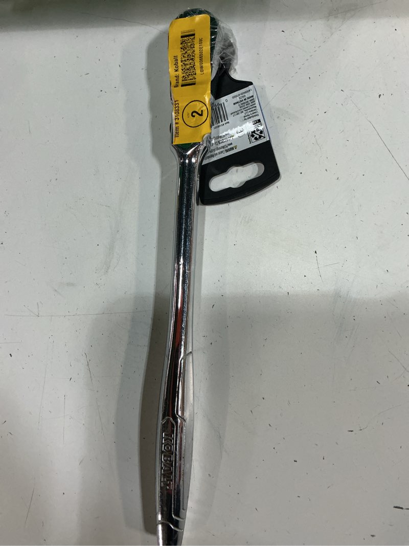 Condition photo showing Good Condition for kobalt 90-tooth 1/2-in drive full polish handle flexible head ratchet
