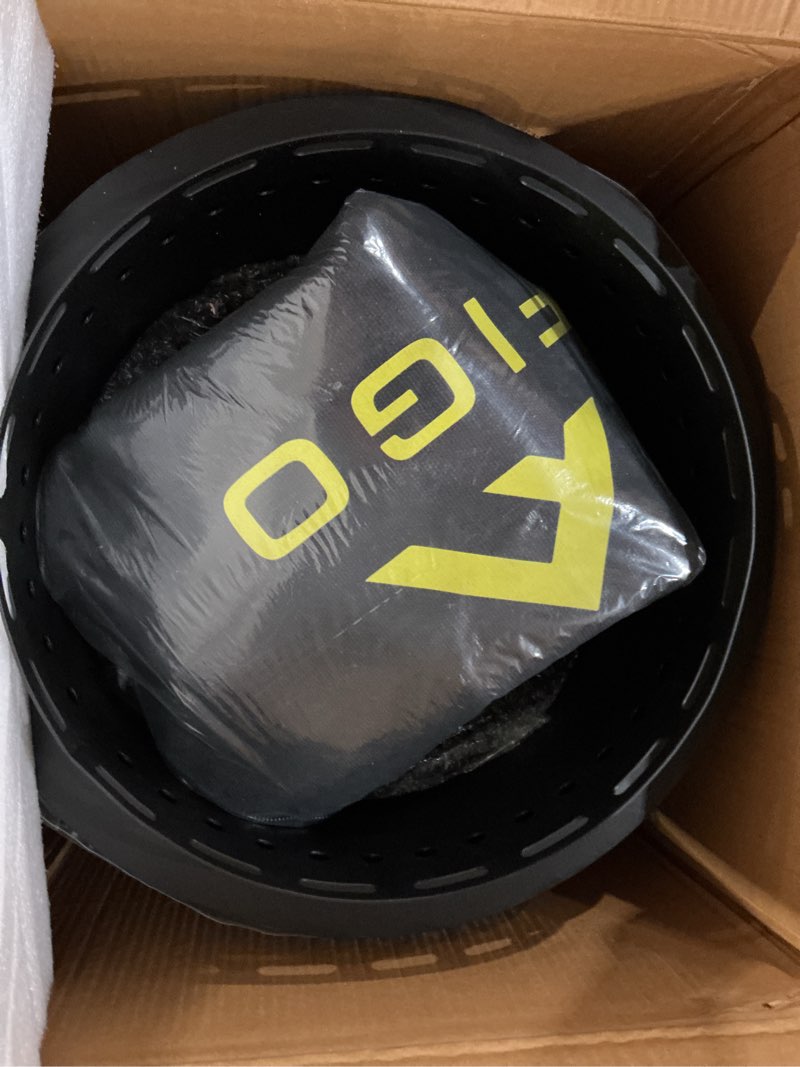 Condition photo showing As Is for Smokeless Firepit - 18 Inch - Stainless Steel Fire Pit - Wood Fire Pits for Outside with Stand, Removable Ash Rake, Fire Poker & Fire Pit Cover - Smokeless Firepit for Outside, Bonfire, BBQ, Backyard Stainless Steel Silver