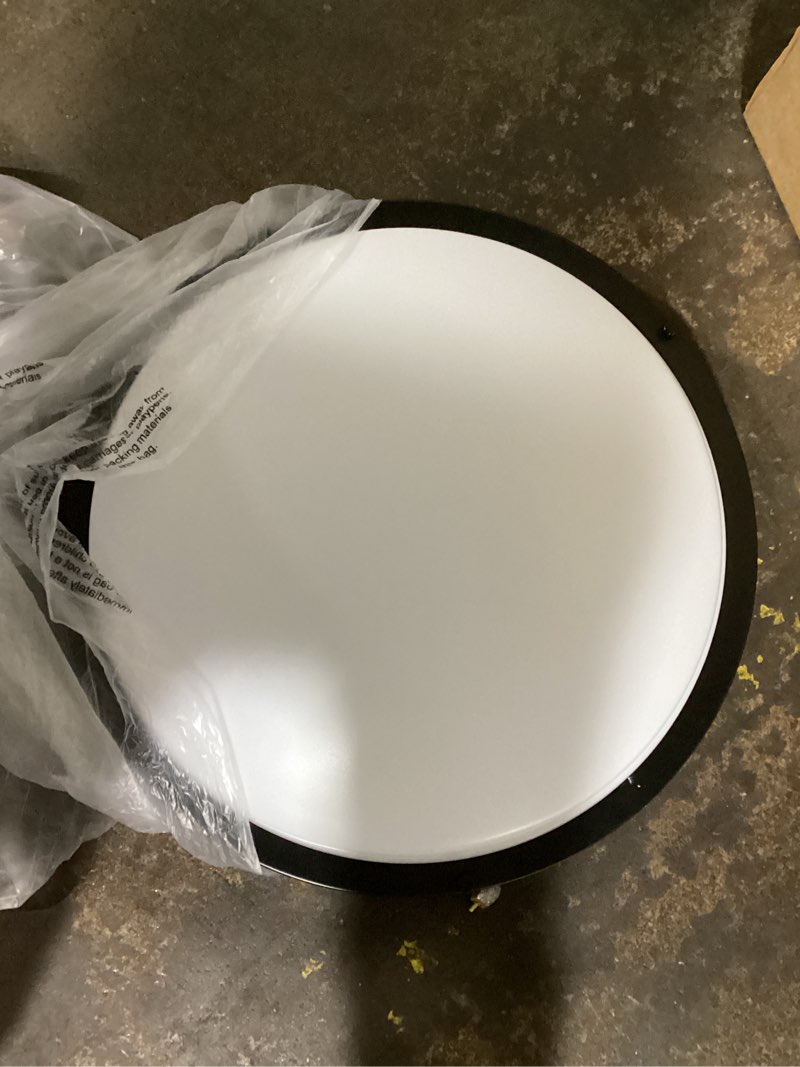 Condition photo showing Good Condition for project source 1-light 17-in matte black integrated led flush mount light