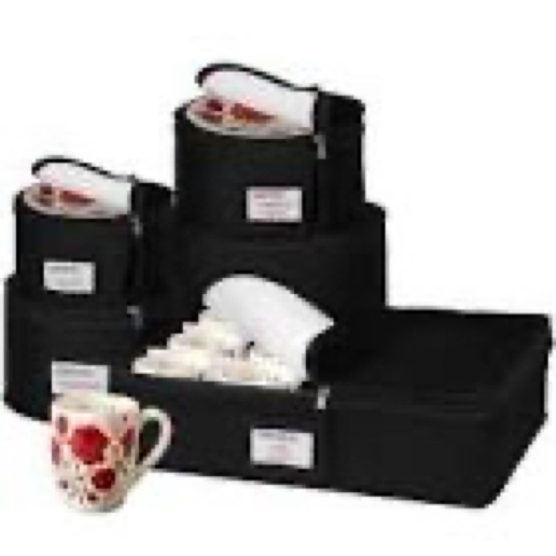 china storage containers 5-piece set moving boxes for dinnerware, glasses, plates, mugs and saucers 